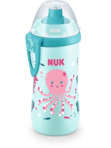 NUK Junior Cup mit Chamäleon Effekt, mit Push-Pull-Tülle, 300ml, ab 18 Monaten, auslaufsicher, mit Clip, 1 Stück, mint