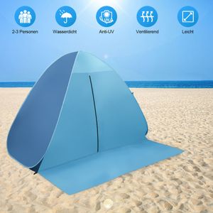 Yakimz Strandmuschel UV 50+ Strandzelt Pop Up Sonnen Wurfzelt mit Schließvorhang