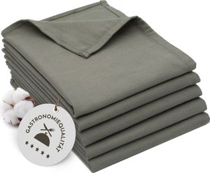 5er Set Geschirrtücher, 100% Baumwolle, 50x70 cm, grau, Gastronomiequalität