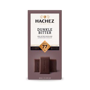 Hachez dunkle Bitterschokolade mit 77 Prozent Kakaoanteil 90g