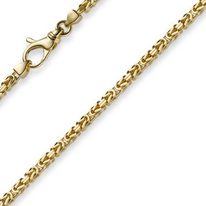 2,5mm Kette Halskette Königskette aus 750 Gold Gelbgold 55cm Uni Goldkette
