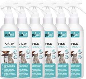 OptiPet 6x250ml Zeckenspray Für Hunde Katzen gegen Milben Zecken Flohschutz