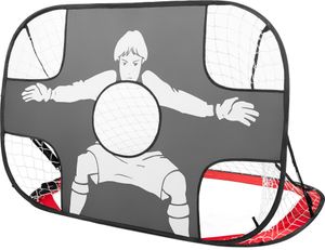 Outtec® Skládací fotbalová branka, pop up branka - 120x72x73 cm - fotbalové tréninkové vybavení pro děti a dospělé - včetně sítě, kotvy do země - zahrada, trénink