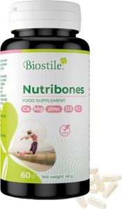 Biostile Nutribones - wapń, magnez, cynk, witamina D3 i K2 dla zdrowych kości