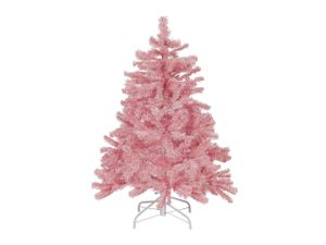 BELIANI Weihnachtsbaum 120 cm Rosa aus Kunststoff mit Ständer Weihnachtszeit Weihnachten Wohnzimmer Modern