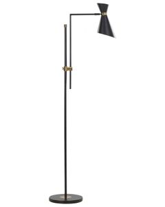 BELIANI Stehlampe Schwarz 155 bis 180 cm Elegant Modern Verstellbar für Wohnzimmer Schlafzimmer Flur