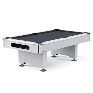 Automaten Hoffmann Billardtisch "Club Pro III" Dekor Weiß, Anti-Fleck, Grau, 9 ft (Spielfeld 254x127 cm)