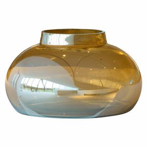 LEONARDO Poesia, Vase mit runder Form, Glas, Gold, Tisch, Indoor, 180 mm