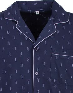 Herren Pyjama lang Knopfleiste mit Brusttasche geknöpft Baumwolle Schlafanzug, Farbe:Anthrazit, Größe:M