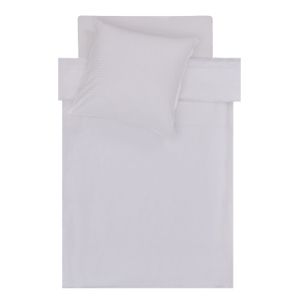 Lumaland Bettwäsche Set "Damast" Renforce Baumwolle Bettbezug 135x200 cm + Kopfkissenbezug 80x80 cm Weiß