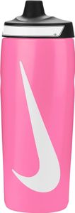 Nike - Wasserflasche "Refuel", Mit Silikon-Noppen BS3969 (Einheitsgröße) (Pink/Schwarz/Weiß)