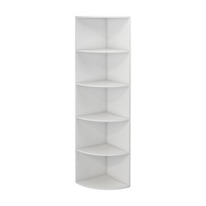 Vicco Corner shelf Fabienne, 40 x 180 cm with 5 compartments, White/White