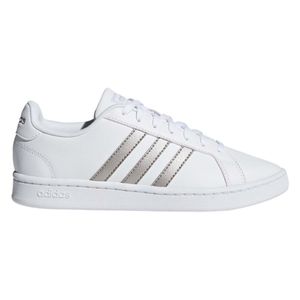 adidas Core Damen Freizeit Fitness Schuh Sneaker Grand COURT 2.0 weiß silber, Größe:38.5