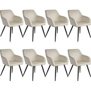 8er Set Stuhl Marilyn gepolstert, in Samtoptik 58 x 62 x 82 cm