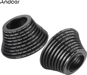 Andoer 18st 37-49-52-55-58-62-67-72-77-82mm Step Up / Step-Down Adapterring Filter Metall Ring Kit Andoer 18st 37-49-52-55-58-62-67-72-77-82mm Step Up / Step-Down Adapterring Filter Metall Ring Kit