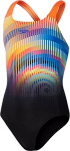 SPEEDO Girls Digital Placement Powerback Badeanzug Kinder schwarz 152