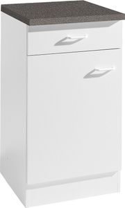 Küchen-Unterschrank 1-türig SALERNO-03 Breite 40cm Weiß