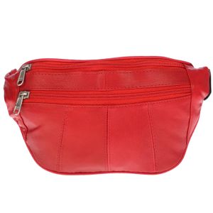 Christian Wippermann XL große echt Leder Bauchtasche Tasche Hüfttasche mit RFID Schutz Rot