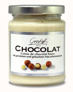 Schoko-Creme CHOCOLAT mit weißer Schokolade & gerösteten Macadamia von Grashoff, 235g
