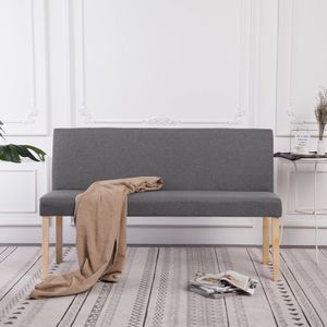vidaXL Lavica 139,5 cm Svetlo šedá Polyester