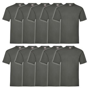 10er Pack Fruit of the Loom Valueweight T-Shirt Farbe: graphit Größe: XL