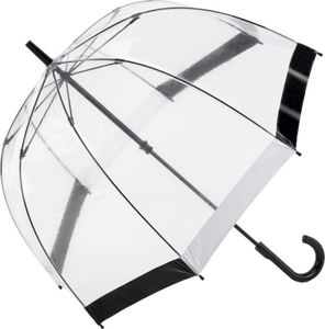 Fulton Glockenschirm Regenschirm Transparent Durchsichtig Schwarz Weiß