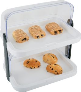 APS Buffet-Vitrine DOPPELDECKER weiß