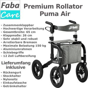 Mobilex Reha-Stütze Vierrad PUMA AIR große Räder