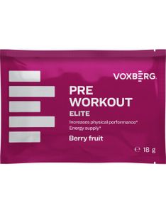 Voxberg Preworkout Elite 18 g Beerenobst / Trainingsbooster / Komplexes Pre-Workout mit natürlichem Koffein, Kreatin, Citrullin, Beta-Alanin und Mineralien