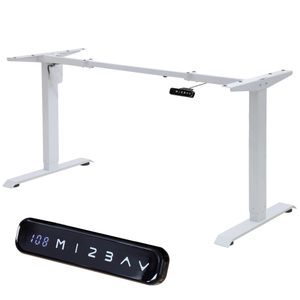 ALBATROS Lift N4W Rám pre stôl s nastaviteľnou výškou elektrický s motorom, biely - bezstupňový výškovo nastaviteľný rám stola / stolový rám s pamäťovou funkciou, ochranou proti kolízii, jemným štartom/stopom - nastaviteľný stôl / stojaci stôl