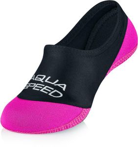 AQUA SPEED Neoprensocken Schwimmsocken Surfschuhe Socken neopren 32/33 schwarz/pink
