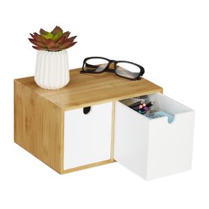 relaxdays Schreibtisch Organizer 2 Schubladen