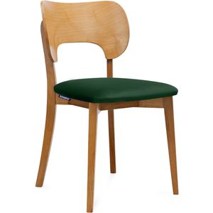 Konsimo Židle "LYCO", tmavozelený, látka/dřevo, skandinávská, 47x80,5x45 cm