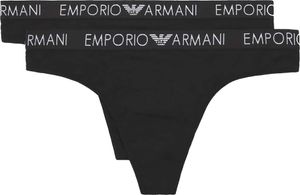 EMPORIO ARMANI Damen Stringtanga Thong (2er Pack) Schwarz/Black XL