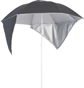 Parasol plażowy z sekcjami bocznymi antracyt 215 cm