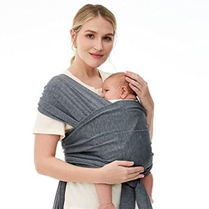 ASKSA Dětský šátek nastavitelný pro novorozence do 15 kg, tmavě šedý