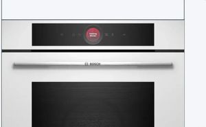 Trouba, Bosch HBG7341W1, SER8, vestavná 60 x 60 cm, 71 l, TFT dotykový displej, digitální ovládací prstenec, Hotair Gentle, funkce Air Fry, A+, Eco Clean Direct, Oven Assistant, Home Connect, bílá
