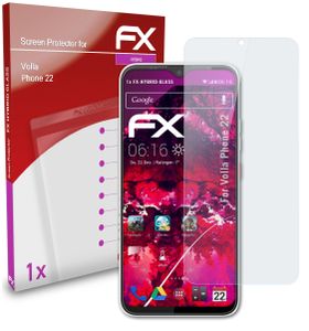atFoliX FX-Hybrid-Glass Panzerfolie kompatibel mit Volla Phone 22 Glasfolie