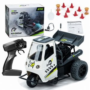 S810 1:16 2,4G RC Dreirad Motorrad LED Licht Spray Stunt Fahrzeuge RC-Auto RTR Spielzeug mit 1 Akku