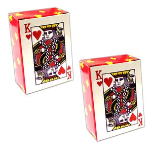 2er Set 54 Mini Spielkarten | Miniatur Pokerkarten | Skat Karten Deck | Poker Miniaturkarten |Papier Kartenspiel