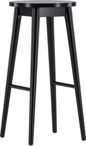 FURNLUX Barhocker Mollosand Schwarz 36cm / Hauptfarbe: Schwarz / Abmessungen: 36 x 36 x 75 cm