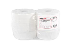 Jumbo Toilettenpapier SemyTop - 2-lagig - Ø 25 cm - recycling - 6 Rollen