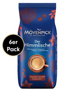 Kaffee-Sparpaket DER HIMMLISCHE von Mövenpick, 6x1000g Bohnen