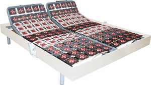 Relax-Bettgestell 2 x 78 Modulteller - 2x 90 x 200 cm - Weiß - DREAMEA