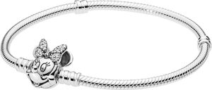 Pandora Disney Pavé Minnie Maus-Kugelverschluss Schlangen-Gliederarmband 597770CZ Damenarmband, Armbandumfang:18cm Pandora Disney Pavé Minnie Maus-Kugelverschluss Schlangen-Gliederarmband 597770CZ Damenarmband, Armbandumfang:18cm