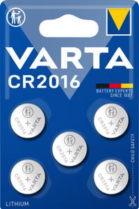 VARTA Lithium Knopfzelle "Electronics" CR2016 5er Pack