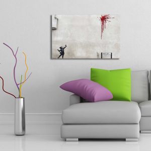 Wallity, 4570BANKSY004- OLM1111, Bunt, Leinwandbilder, 45 x 70 cm, 100% Leinwand