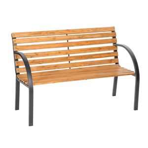 tectake Gartenbank Micha 2-Sitzer aus Holz 119,5x 62x83cm - braun
