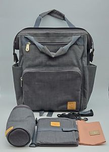 Lässig Wickelrucksack Glam Goldie Backpack, Farbe:Anthracite