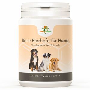 Reine Bierhefe Hund 400g I Pulver für Hunde, Katzen & Pferde I Naturprodukt für Haut und schönes Fell I Reich an B, E & H-Vitaminen